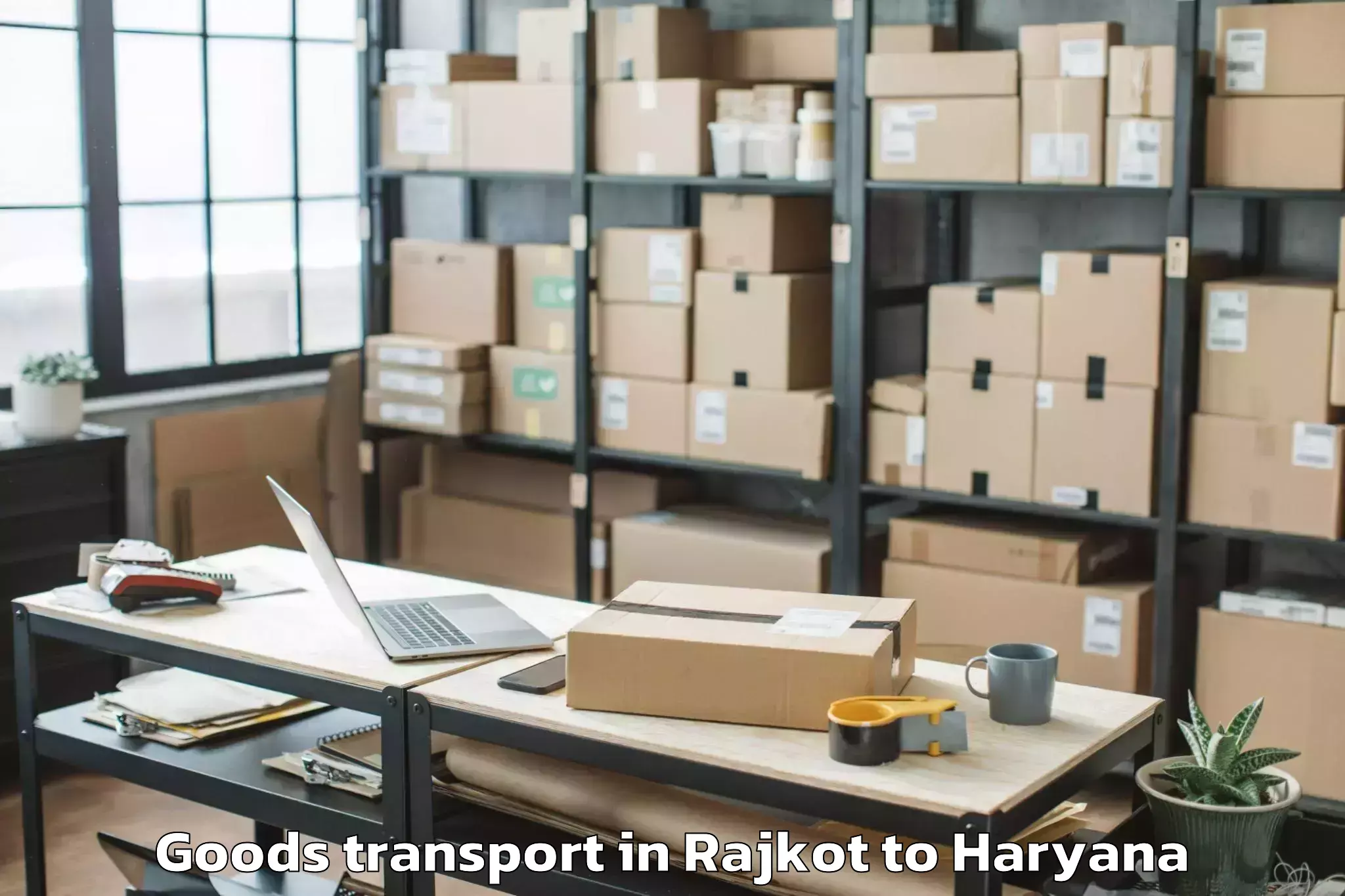 Book Rajkot to Mor Kheri Goods Transport Online